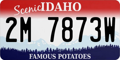 ID license plate 2M7873W