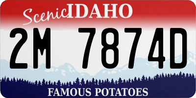 ID license plate 2M7874D