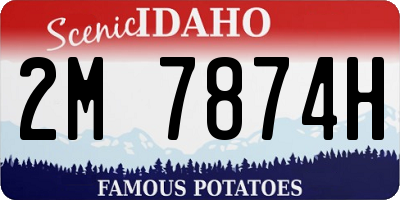 ID license plate 2M7874H