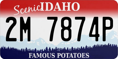 ID license plate 2M7874P