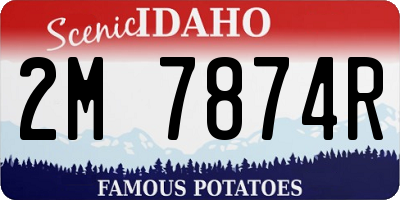 ID license plate 2M7874R