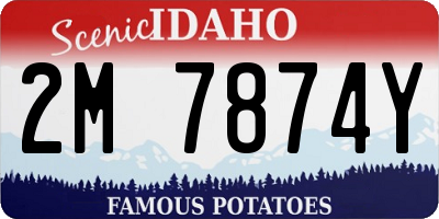 ID license plate 2M7874Y