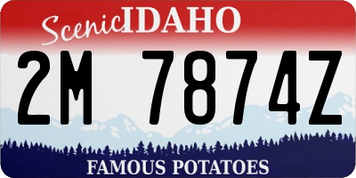 ID license plate 2M7874Z
