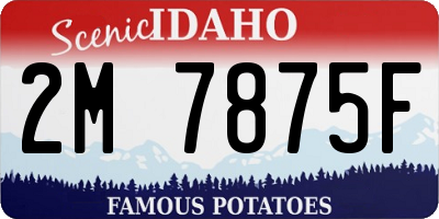 ID license plate 2M7875F