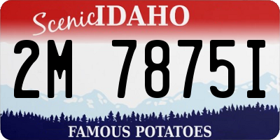 ID license plate 2M7875I