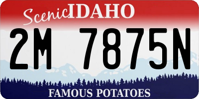 ID license plate 2M7875N