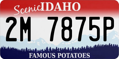 ID license plate 2M7875P