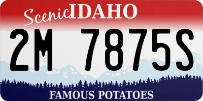 ID license plate 2M7875S