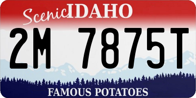 ID license plate 2M7875T
