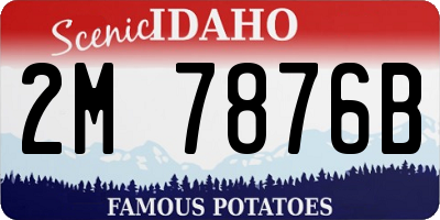 ID license plate 2M7876B