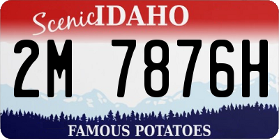 ID license plate 2M7876H