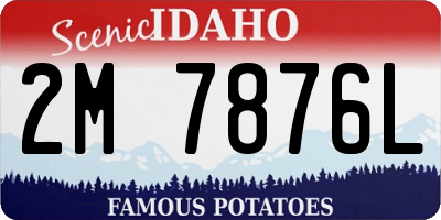 ID license plate 2M7876L
