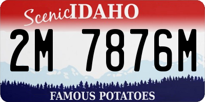 ID license plate 2M7876M