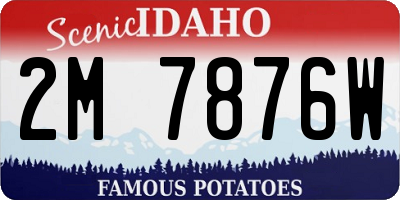 ID license plate 2M7876W