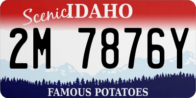 ID license plate 2M7876Y