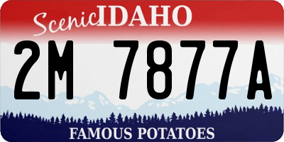 ID license plate 2M7877A