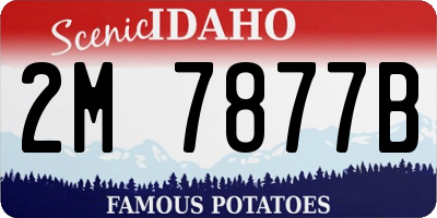 ID license plate 2M7877B