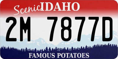 ID license plate 2M7877D