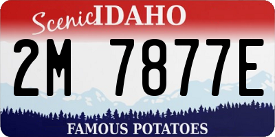 ID license plate 2M7877E