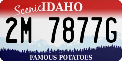 ID license plate 2M7877G