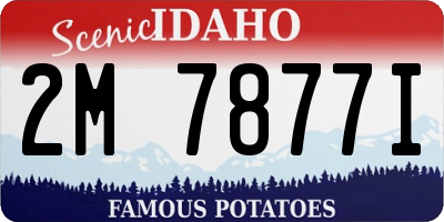 ID license plate 2M7877I