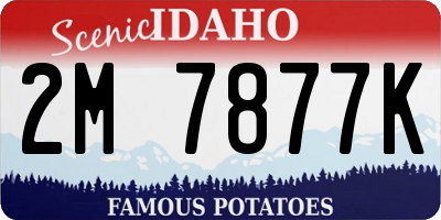 ID license plate 2M7877K
