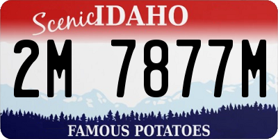 ID license plate 2M7877M