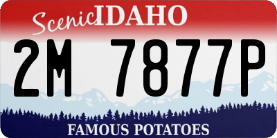 ID license plate 2M7877P