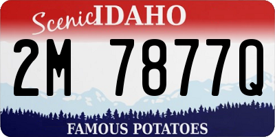 ID license plate 2M7877Q