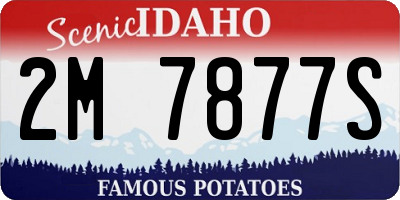 ID license plate 2M7877S
