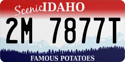 ID license plate 2M7877T