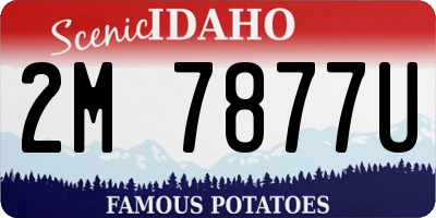 ID license plate 2M7877U