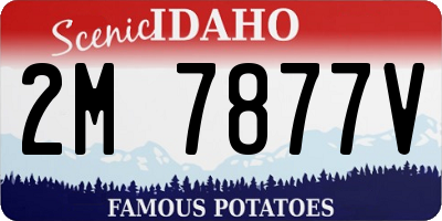 ID license plate 2M7877V