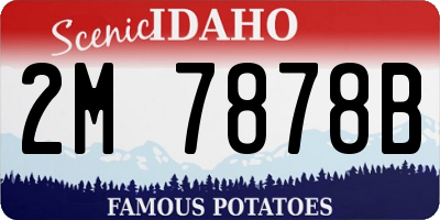 ID license plate 2M7878B