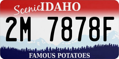 ID license plate 2M7878F