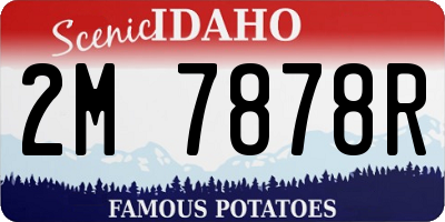 ID license plate 2M7878R
