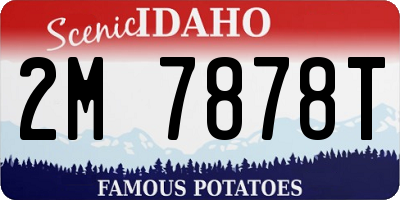ID license plate 2M7878T