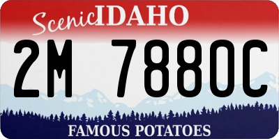 ID license plate 2M7880C