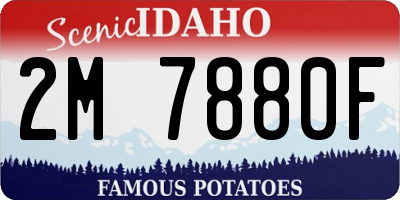 ID license plate 2M7880F
