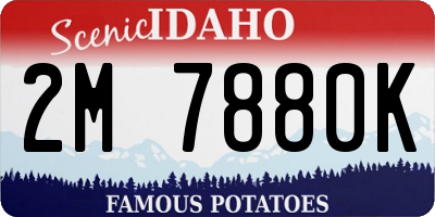 ID license plate 2M7880K