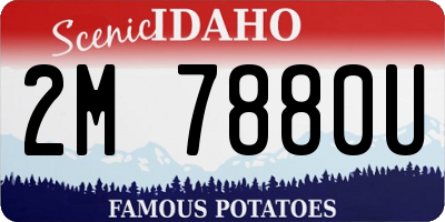 ID license plate 2M7880U