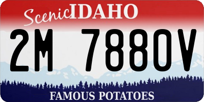 ID license plate 2M7880V