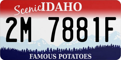 ID license plate 2M7881F