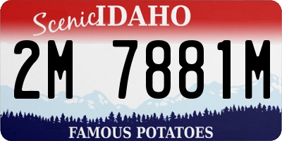 ID license plate 2M7881M