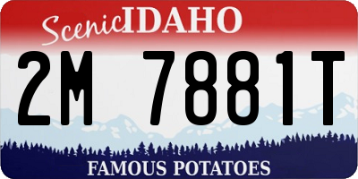 ID license plate 2M7881T