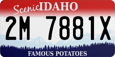 ID license plate 2M7881X