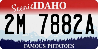 ID license plate 2M7882A