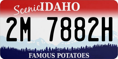 ID license plate 2M7882H