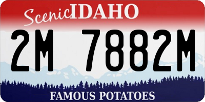 ID license plate 2M7882M