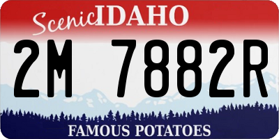 ID license plate 2M7882R